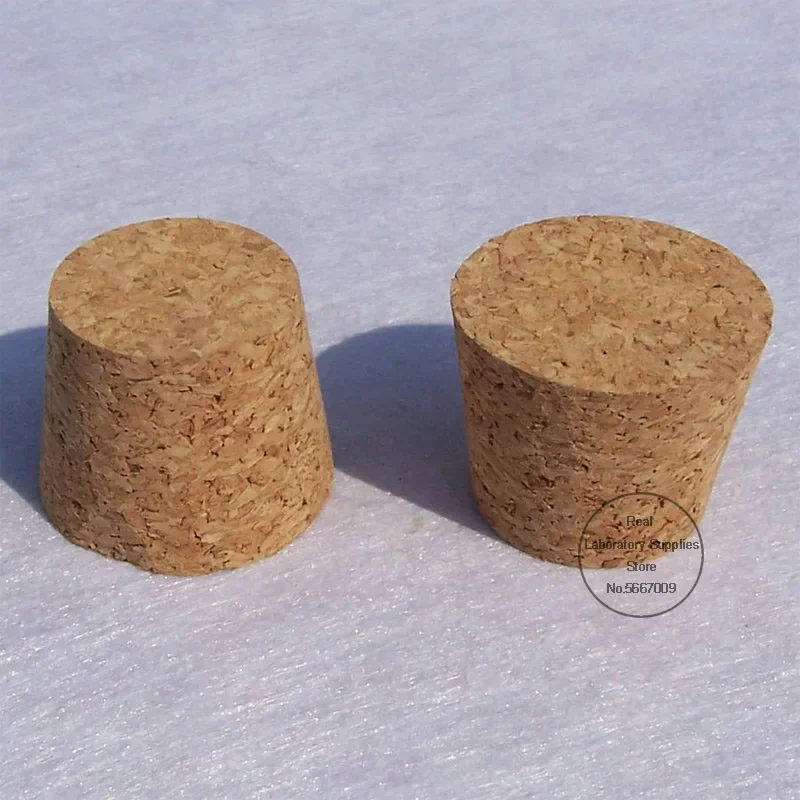Lab Wooden Corks Test Tube Stoppers 43*33*35mm Tea Jar Cover Wine Glass Bottle Plugs for School Experiment or household lab bottle stopper