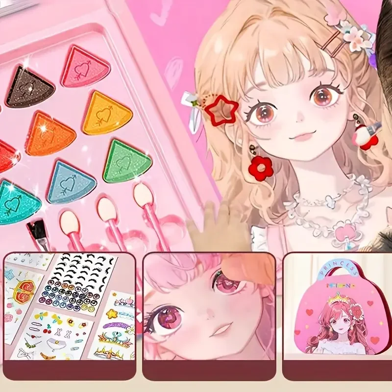 DIY Princess Makeup Set Kawaii Coloring Arts and Crafts Kids Girls Children Toy Book Lover Gifts Art Supplies Office 2
