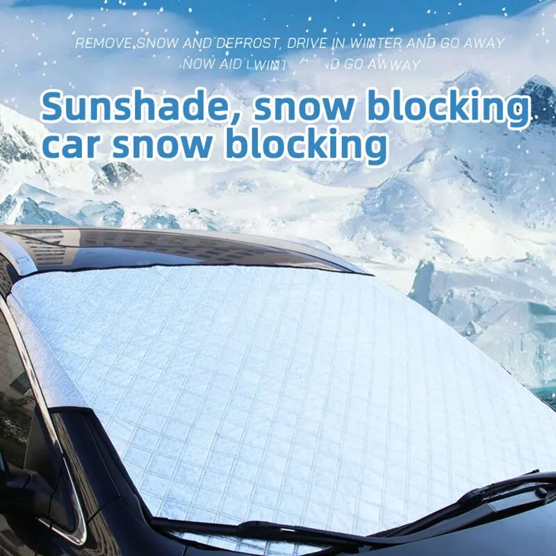 Car Parasol Front Windshield Sunshade Car Anti-exposure Heat Insulation Anti-snow Anti-icing Cover Front Parasol Window Car Clothing Cover