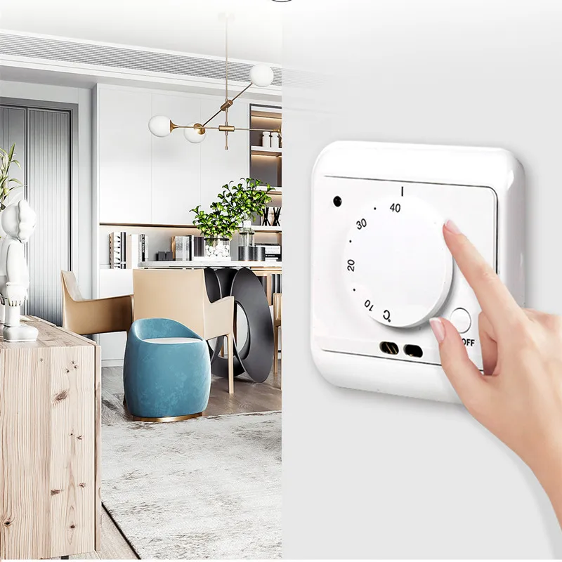 220V AC Room Floor Temperature Controller Mechanical Central