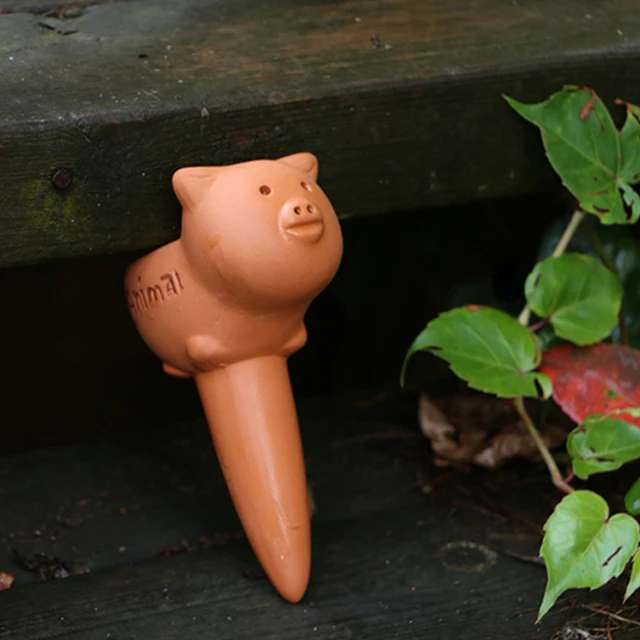 Automatikus Öntözés Lusta Ember Székhelye Zamatos Virág Edény Bonsai Dekoratív Virágszerszám Piros Fazekas Kis Dísz - Image 4