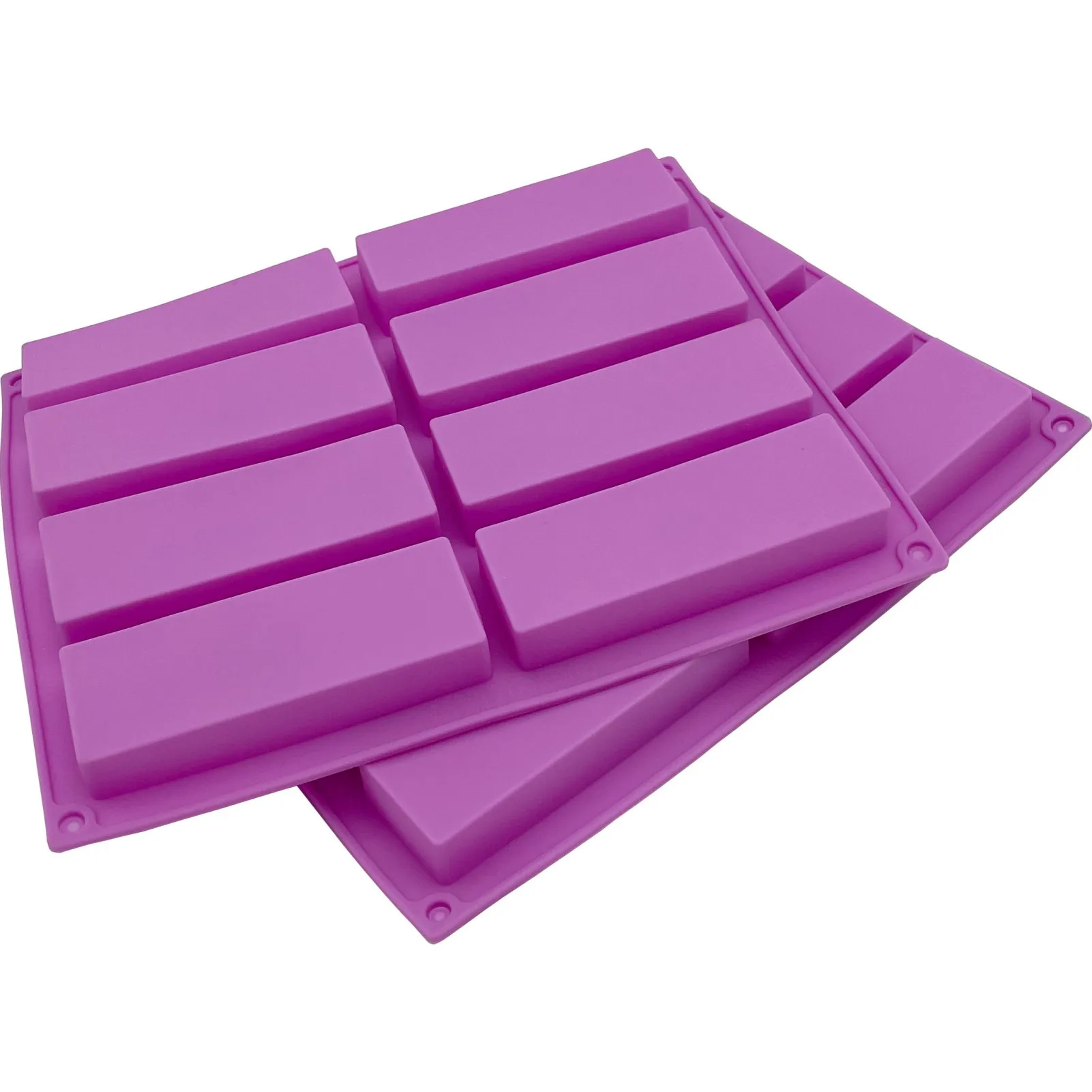 Dual Silicone Rectangle Bar Molds for Healthy Snacks and Treats