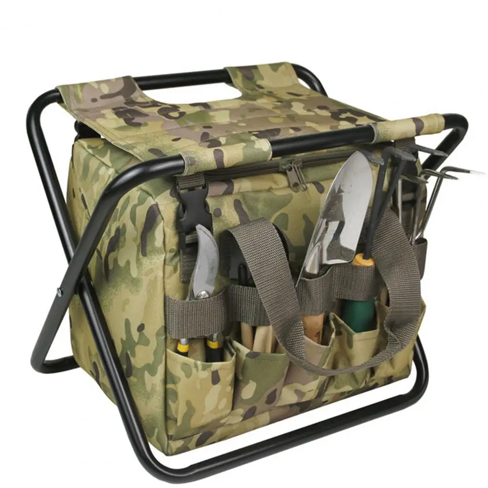 

Fishing Chairs Foldable Stool Mult-Pockets Waterproof Camping Chair Ultralight Backpack Cooler Chair Collapsible Hunting Chair