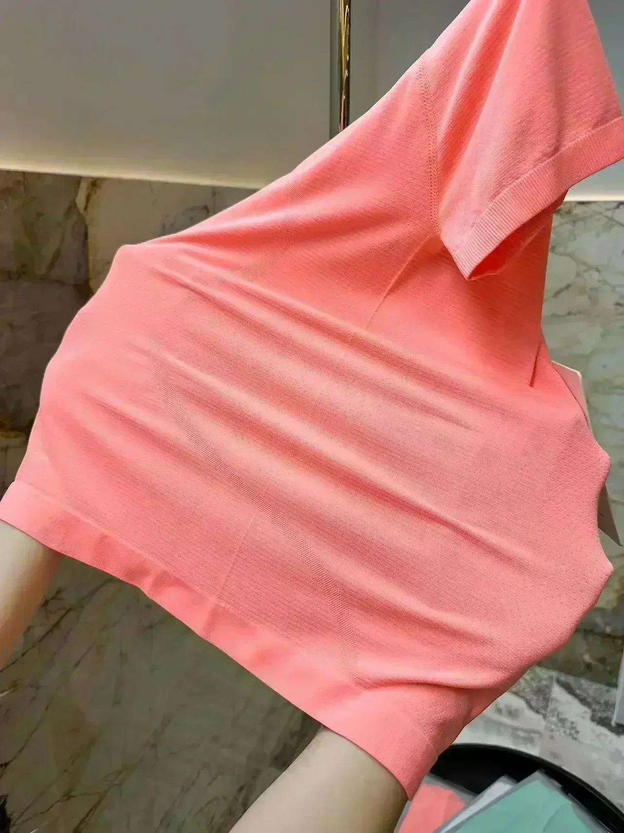 Lemon Women Short Edition Swiftly Tech Sports Short Sleeve Shirt Seamless Knitted Stretch 2.0 Yoga Fitness Running T-shirt 6
