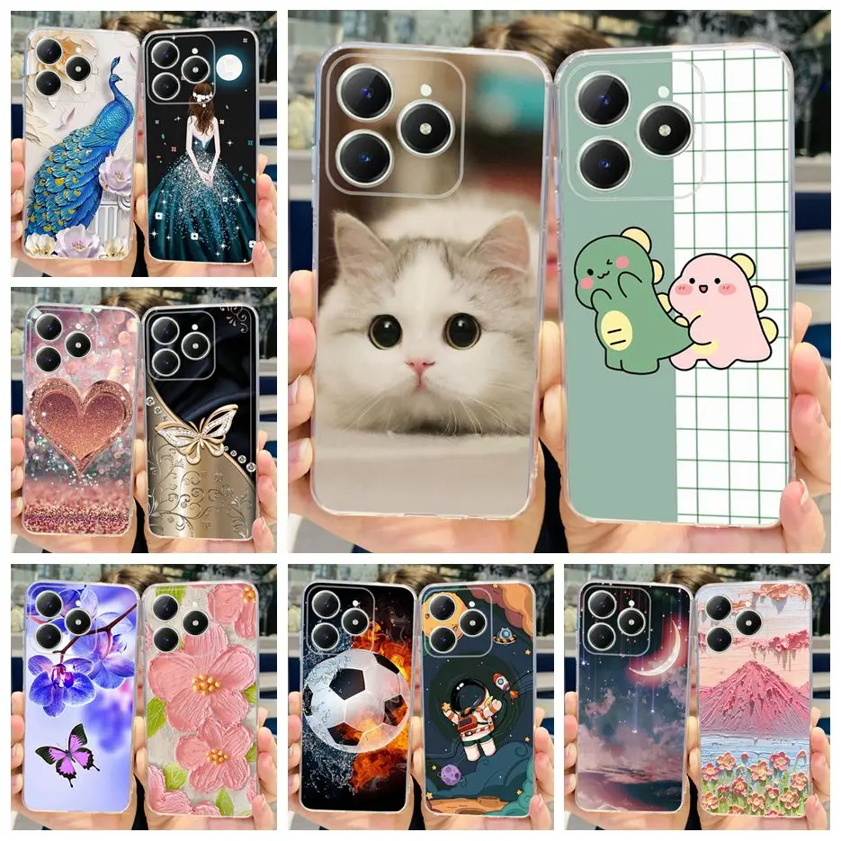 Cute Cat Cartoon Painted Soft Silicone Phone Case Cover