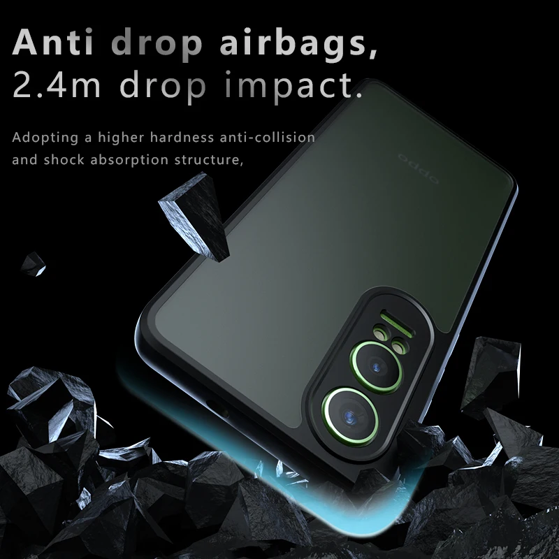 Luxury Matte Clear Armor Case - Shockproof Acrylic Bumper Cover