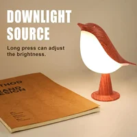 Small Desk Lamp, Bird Lamp Bedside Lamps with 3 Color Temperature and Touch Sensor,Cordless Lamp Kids Night Light 5