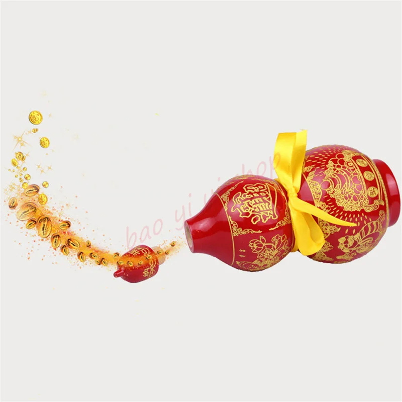 그린 마호가니 조롱박, 타운 하우스, 부와 결혼, 레드 마호가니 조각 조롱박 가정용 풍수 장식품