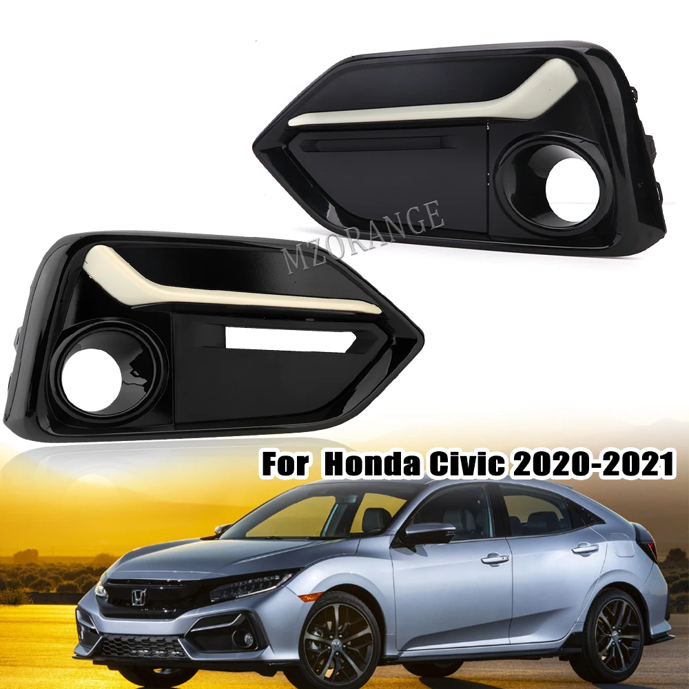 Front Bumper Fog Light Lamp Cover Trim For Honda Civic Type R 2017 2018