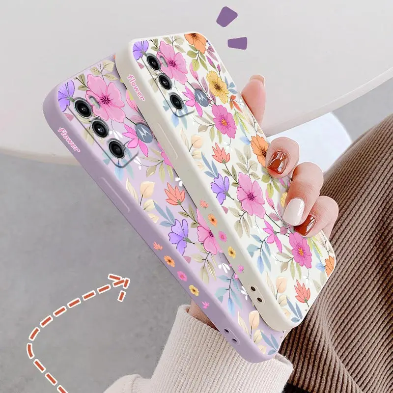 Colorful Flower Silicone Phone Case Cover