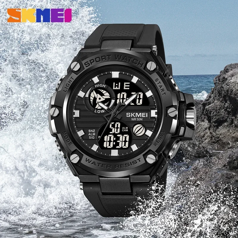 SKMEI Sports Watch Men's Military Electronic Watch Night Glow Waterproof Men's Dual Display Electronic Watch 2119 3