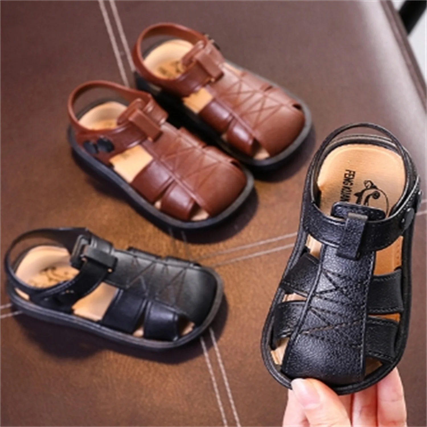 Sandals Summer Boys' Shoes 1-4 Year Old Baby Sandals Children's Non slip Infant and Toddler Walking Shoes