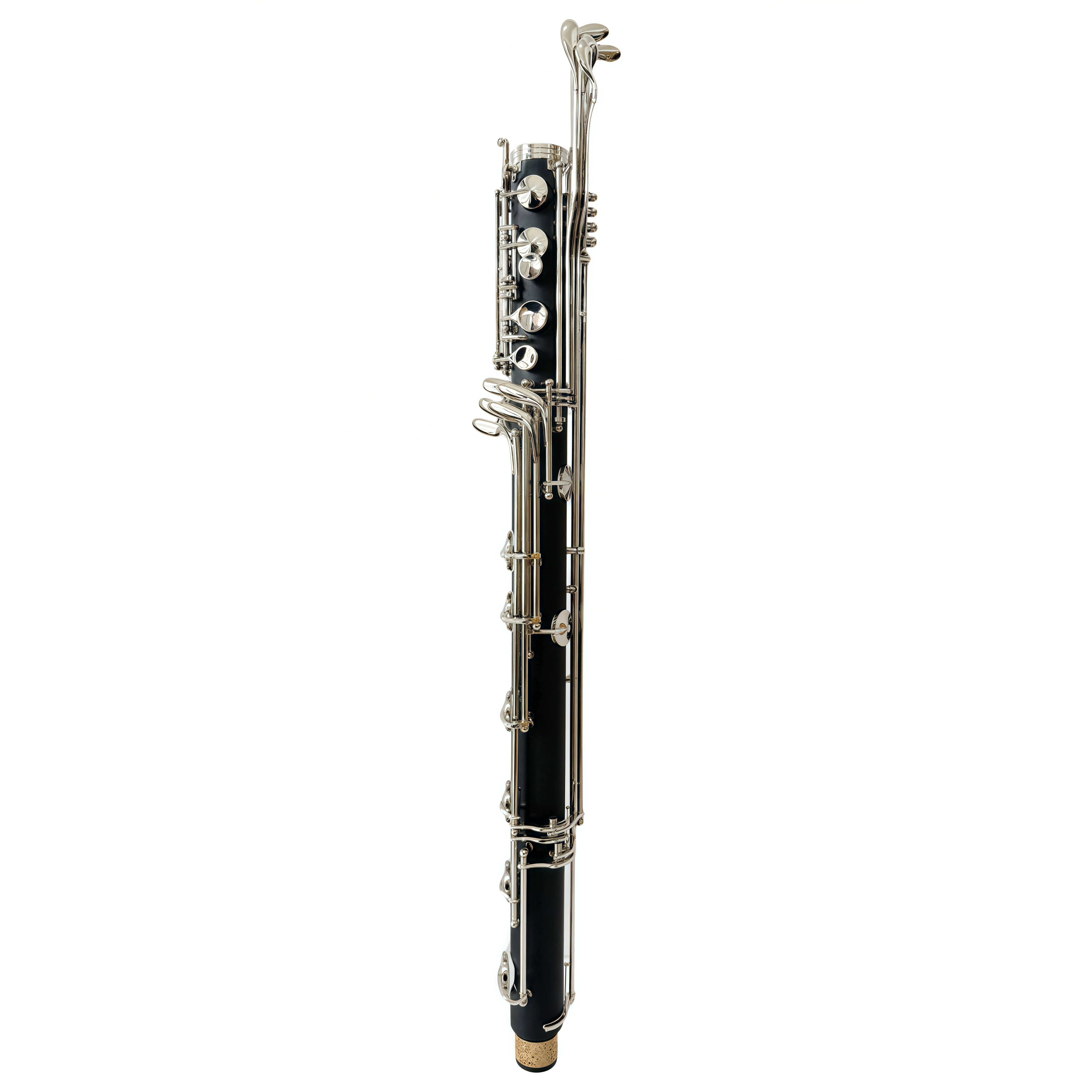 Professional Bass Clarinet Low C Bb Key Clarinet with Case Nickel Plated keys