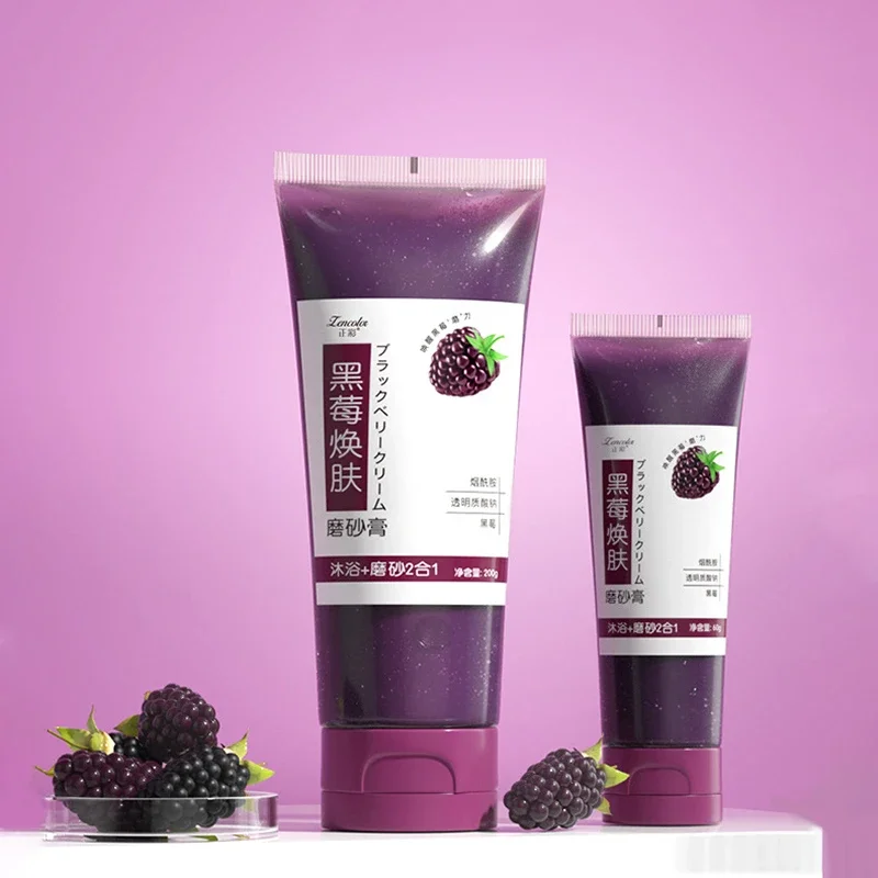 Blackberry Body Scrub Cream Moisturizing Whitening Nourishing Repair Exfoliating Scrub Deep Cleansing Skin Care Product creatina