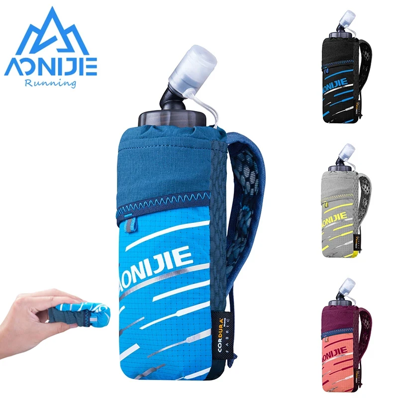 AONIJIE skládací přenosné kapesní běžecký sáček baňka voda láhev úložný sáček ultralehký telefon držák pouch sport hydratace pack
