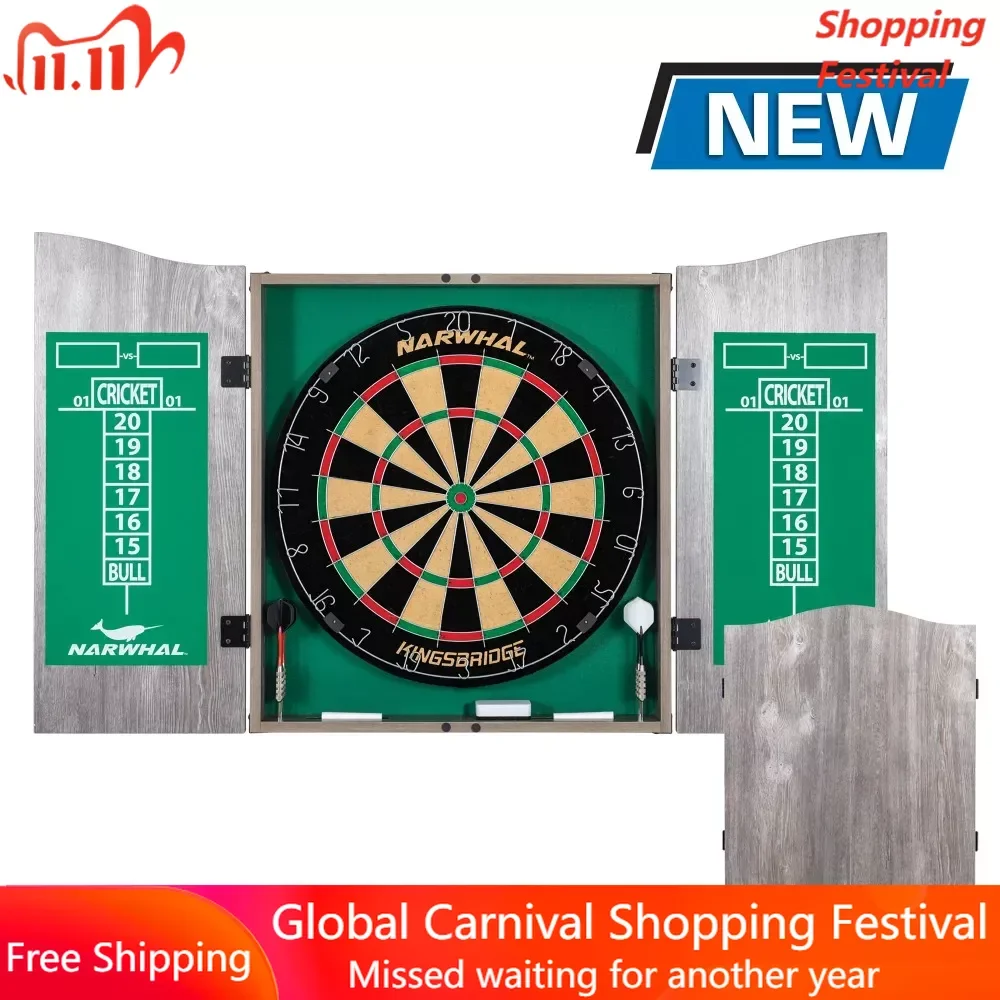 Professional Kingsbridge Dartboard and Cabinet Set 1