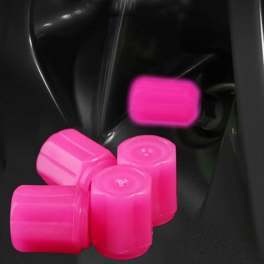 Luminous Car Wheel Tire Valve Caps - Glow-in-the-Dark Stem Covers