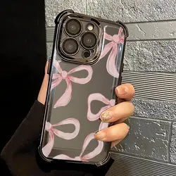 Pink Bow Clear Cover Phone Case - Redmi K80 (Mix01)