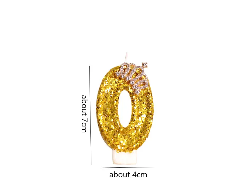 Description Picture 2 of itemGolden Birthday Number Large Candles Girl Decoration Halloween Party Supplies Home Decorative Candles And Accessories Candle