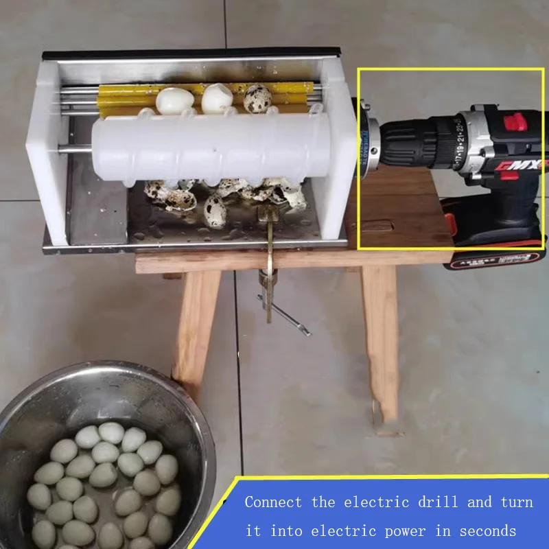 High Quality Quail Egg Peeling Machine Boiled Bird Eeg Peeler Household Manual Eggs husk machine 4