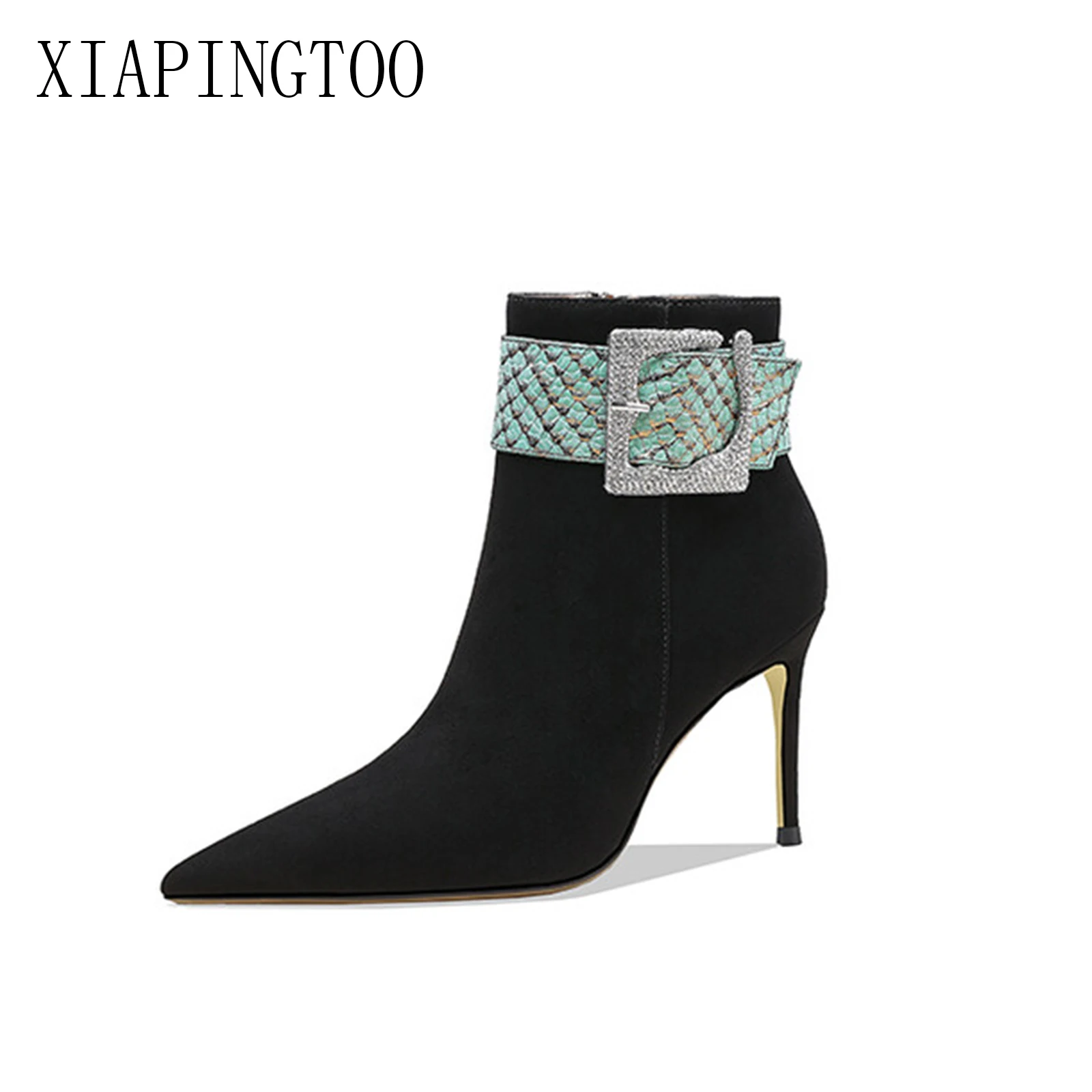 

Shoes Women Boots For Lady Genuine Cow Leather Ankle High Thin Heels Handmade Retro Style Solid Winter Pointed toe Plush 2024