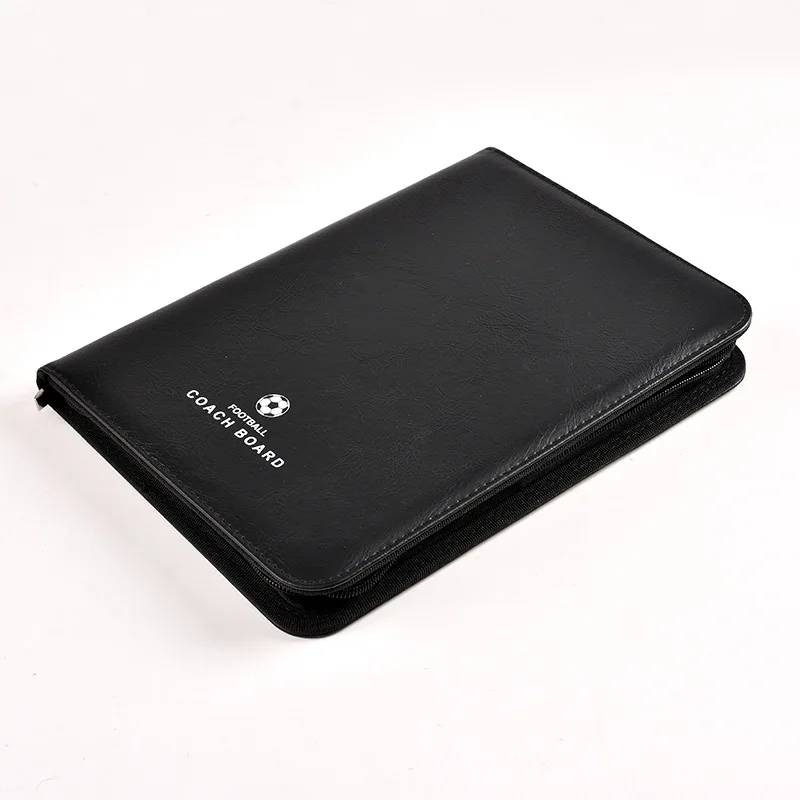Magnetic Football Tactic Board With Marker Pen Portable Zipper Soccer Coaching Clipboard For Match Training Soccer Accessories soccer tactical board