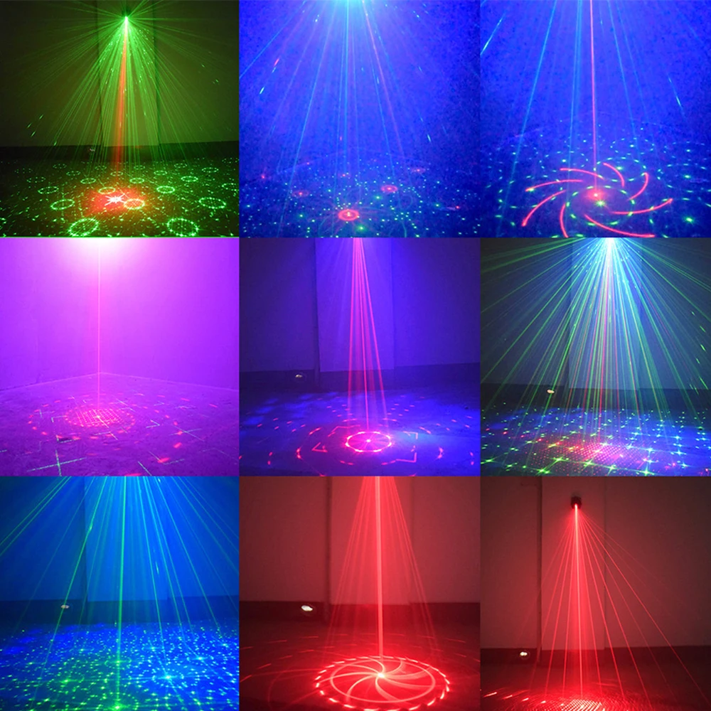 Luz Laser Strobe Som Ativado Rave Projetor