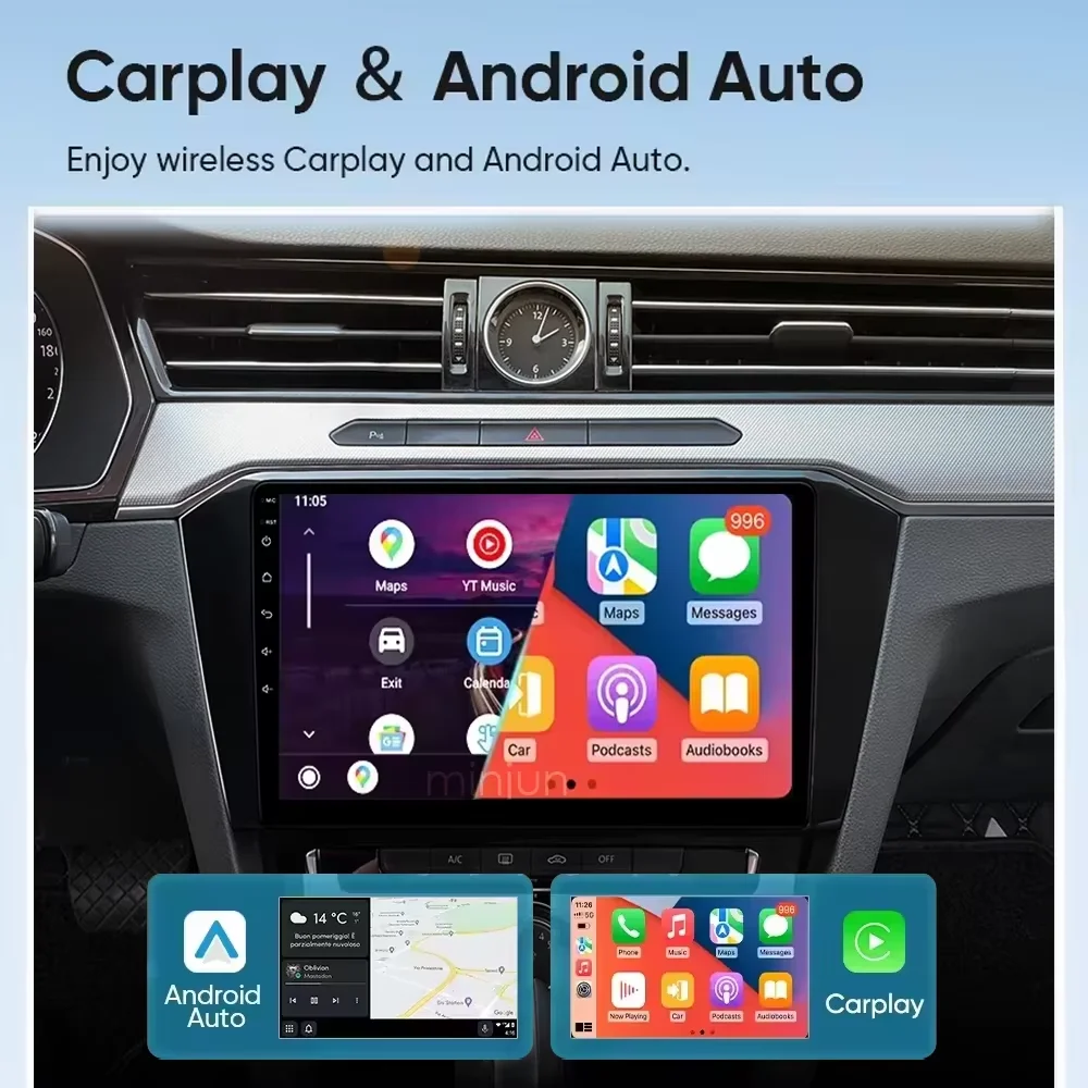 Radio para Auto Android 16 con Pantalla QLED 2K, Navegación, Carplay Inalámbrico para Mercedes-Benz Sprinter W906 VW Crafter 2006-2018 4
