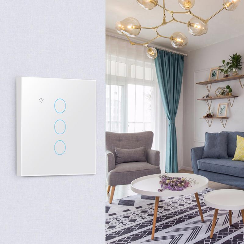 WiFi Light Swith Tuya Smart Life Touch Wall Switch Glass Panel App Remote Voice Control Work With Alexa Google Home Touch Switch WiFi Light Swith Tuya Smart Life Touch Wall Switch Glass Panel App Remote Voice Control Work With Alexa Google Home Touch Switch
