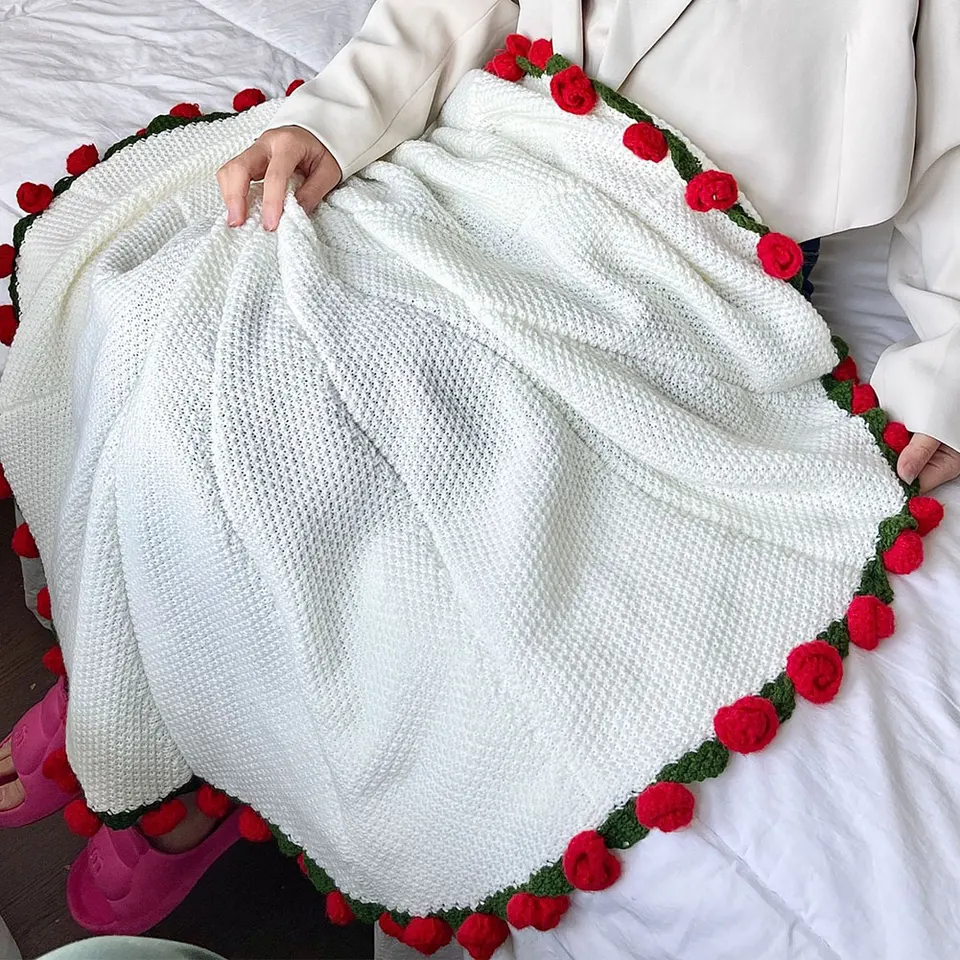 DIY Flower Bouquet Crochet Blanket Craft Kit