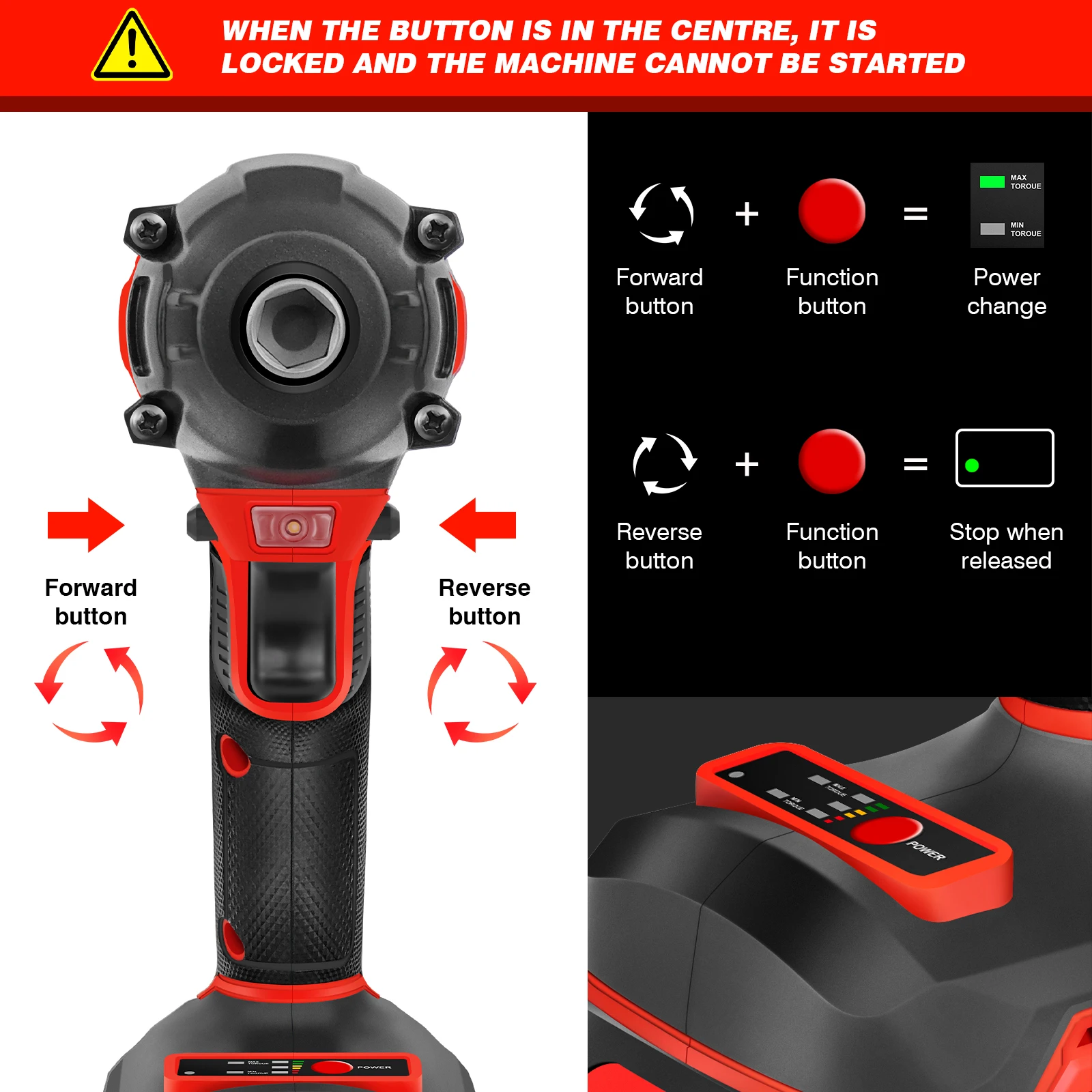 DayPlus Chiave A Cricchetto 12V 3/8 Con 40 Nm, 2 Batterie 1.5Ah E 7 Prese, Rosso, Per Riparazioni Auto E Fai Da Te