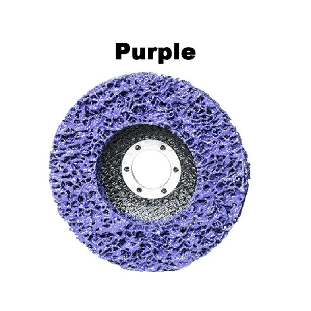 2/5pcs 125mm Grind Disc Abrasive Wheel Paint Rust Remover Poly Strip Disc for Angle Grinder Clean Polish Metal Motorcycles Car Purple