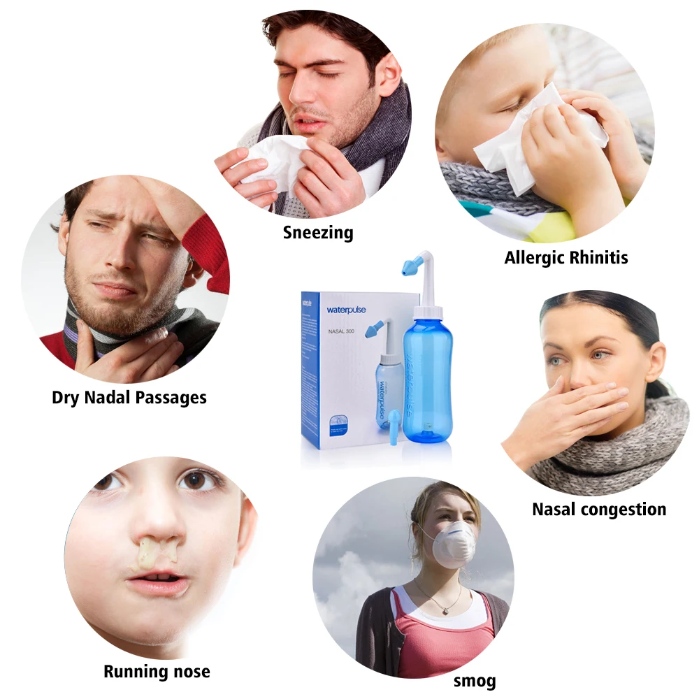 300ML Nasal Irrigator Rinse Bottle Nasal Wash Salts Adluts Child Allergic Rhinitis Treatment Washing Machine