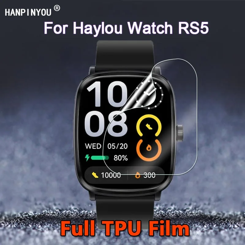 Per Haylou Watch Rs5 Smartwatch Ultra Clear Slim Glossy Riparabile Soft Tpu Hydrogel Film Screen Protector-Non Vetro Temperato
