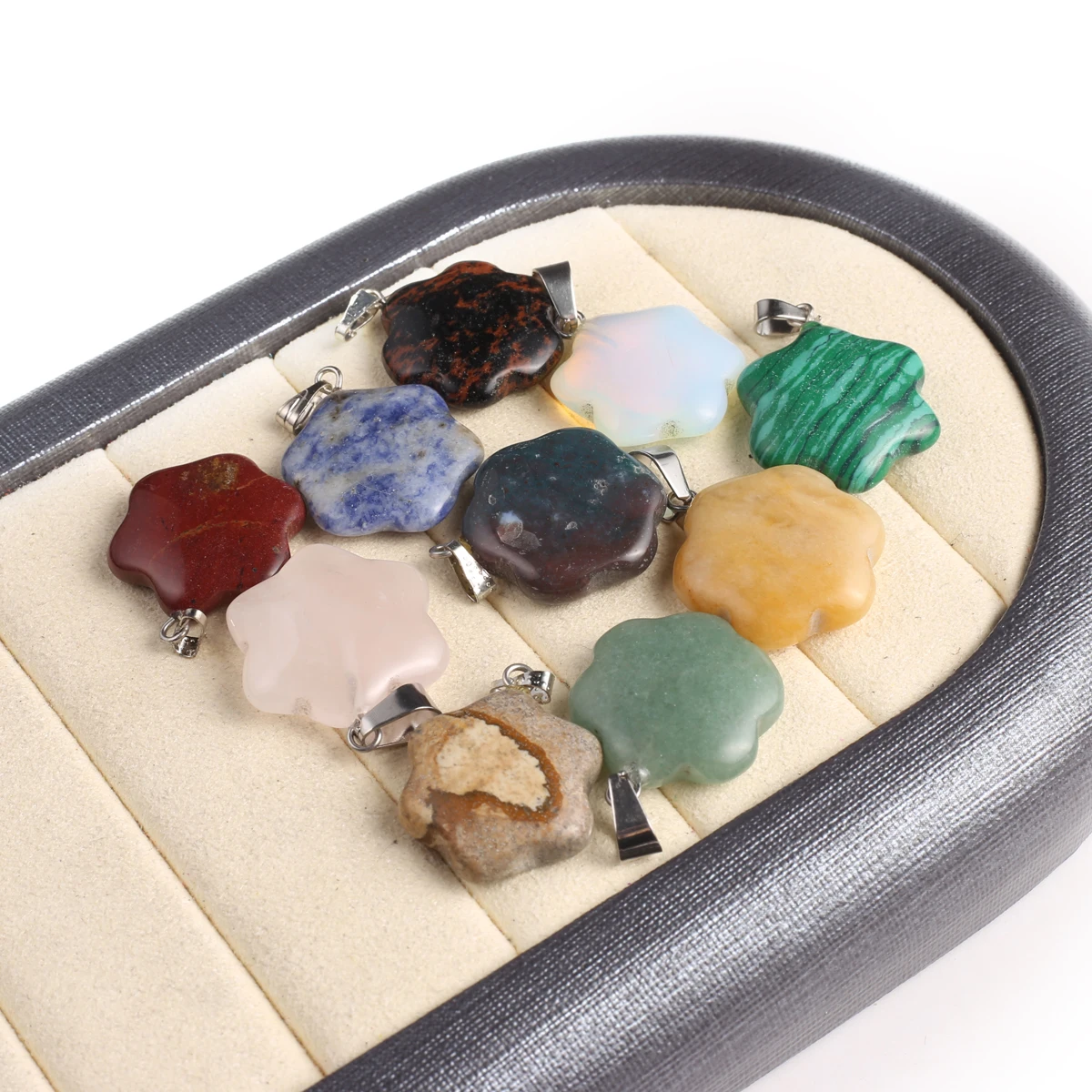 

Hexagram Natural Agates Pendant Charms Mix Color Stone Pendant for Women Making DIY Jewerly Necklace Accessories Wholesale