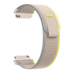 Velcro Nylon Loop Watch Band - 22mm / 20mm Strap - 1PCS 22mm (B - Beige)