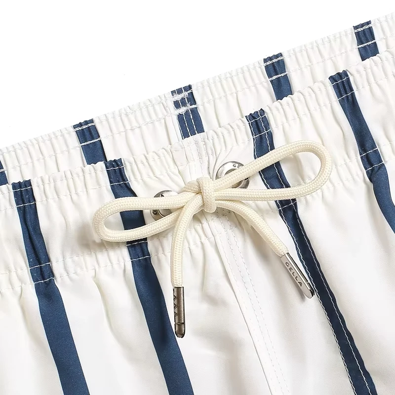 Men Stripe Shorts Quick Drying Baggy Male Summer Shorts Men Fashion Beach Board GMA2634