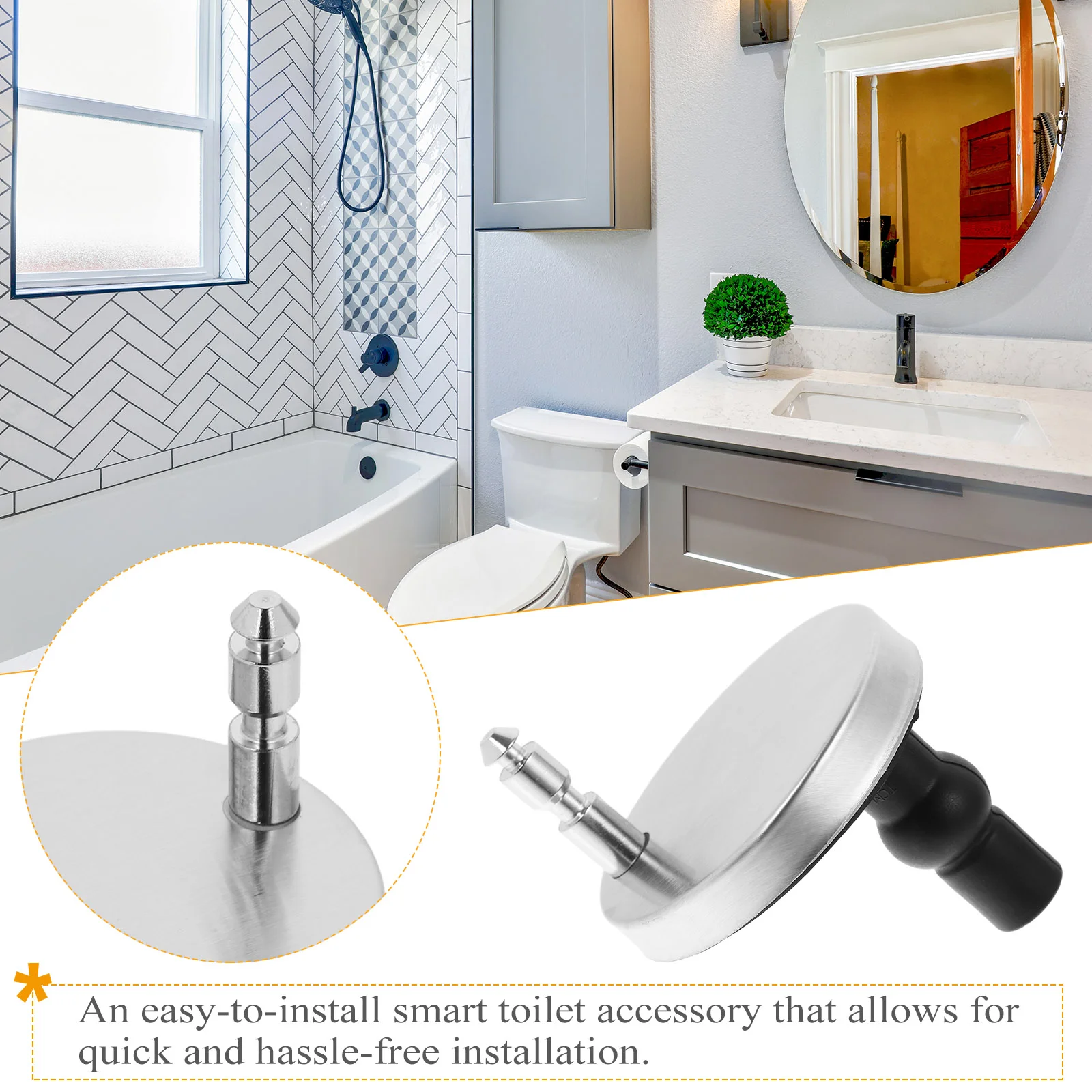 2 Sets Hinges Toilet Seat Accessories Lid Connect Intelligent Fixing Screws Potty for