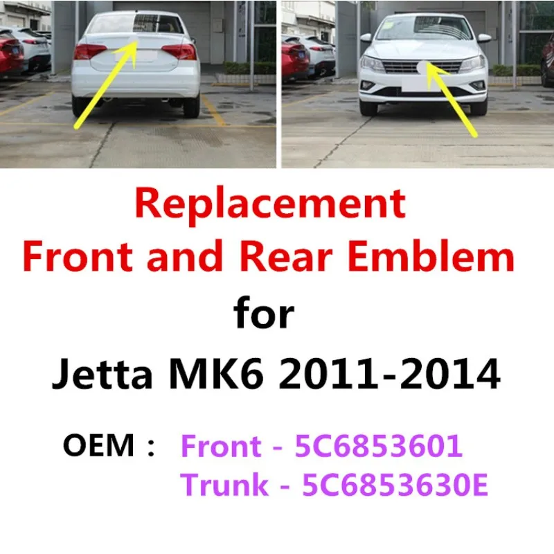 

2 шт., передние и задние эмблемы для Jetta 2011 2012 2013 2014