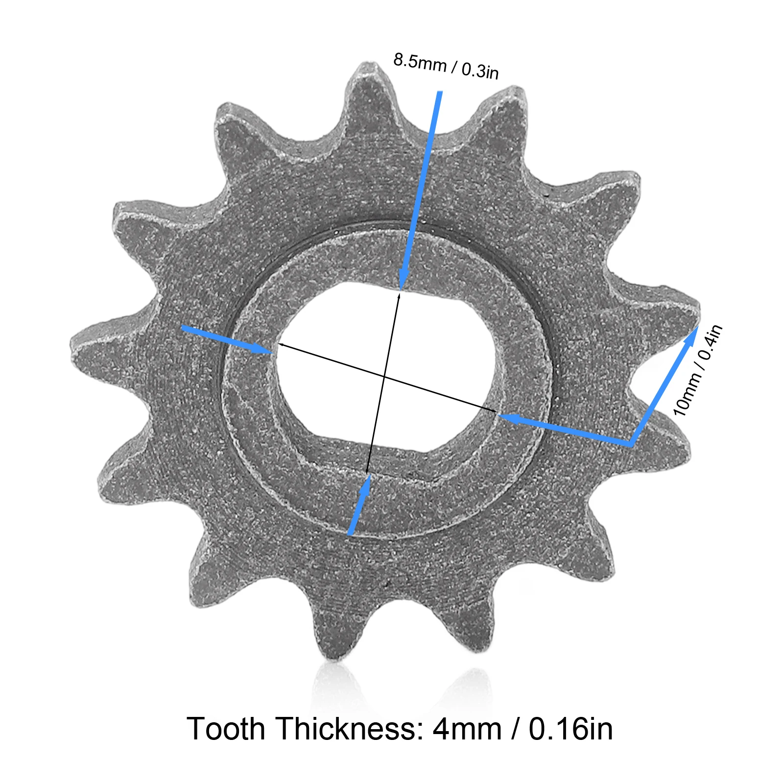 25H 13T Chain Sprocket Motor Sprocket Portable Professional 25H 13T Metal H Chain Motor Replacement for MY1020