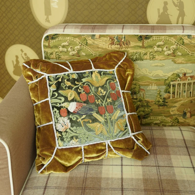Forest dance party pillow, popular heavy industry embroidery, out-of-print cushion, light luxury living room sofa 8