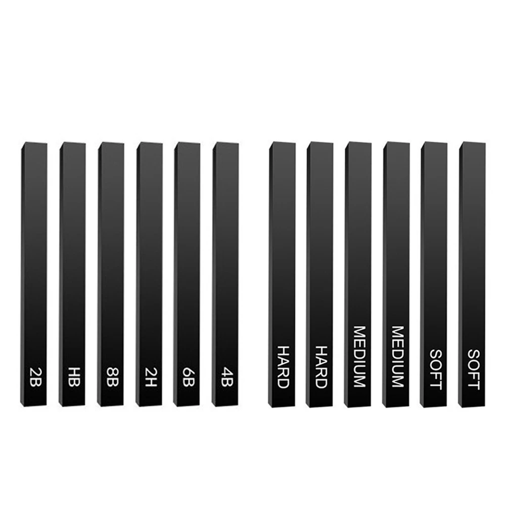 3/6Pcs Professional Pure Carbon Sketch Pens Hard/Medium/Soft Woodless Charcoal Pencil Set Drawing Tool Art Painting Supplies 6