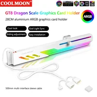 COOLMOON GT8 Graphics Card Bracket Horizontal GPU Support 5V ARGB Holder Computer Video Card Stand for ASUS/ASRock Motherboards 2