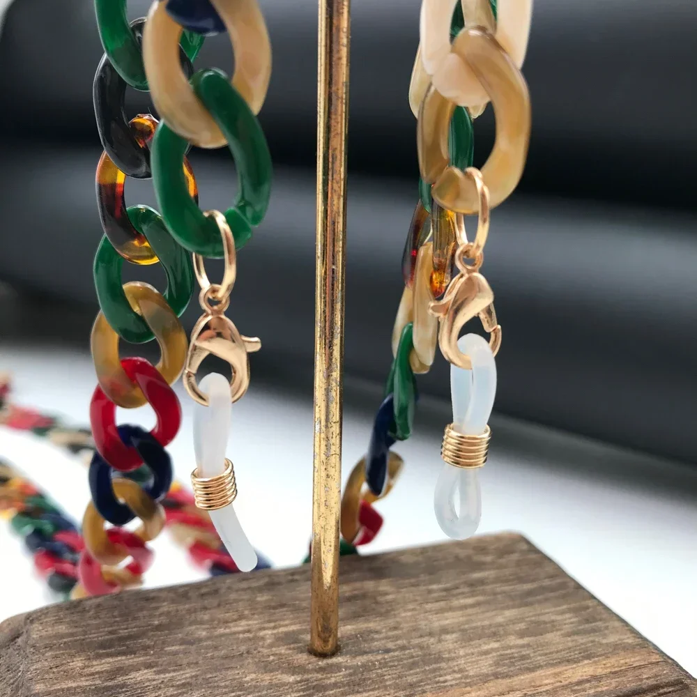 Fashion Necklace Women Wide Acrylic Anti-Slip Eyewear Holder Neck Strap