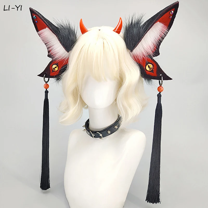 Demon Ear Headgear Anime Comic Con Cosplay Halloween Costume ...