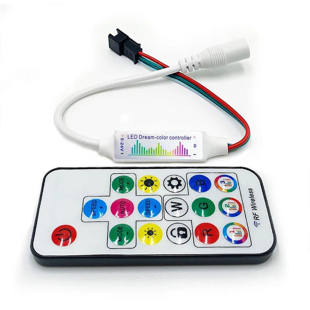 รูปสินค้า แผงควบคุมแสง RGB ไร้สาย ปรับสีได้ 17 โหมด