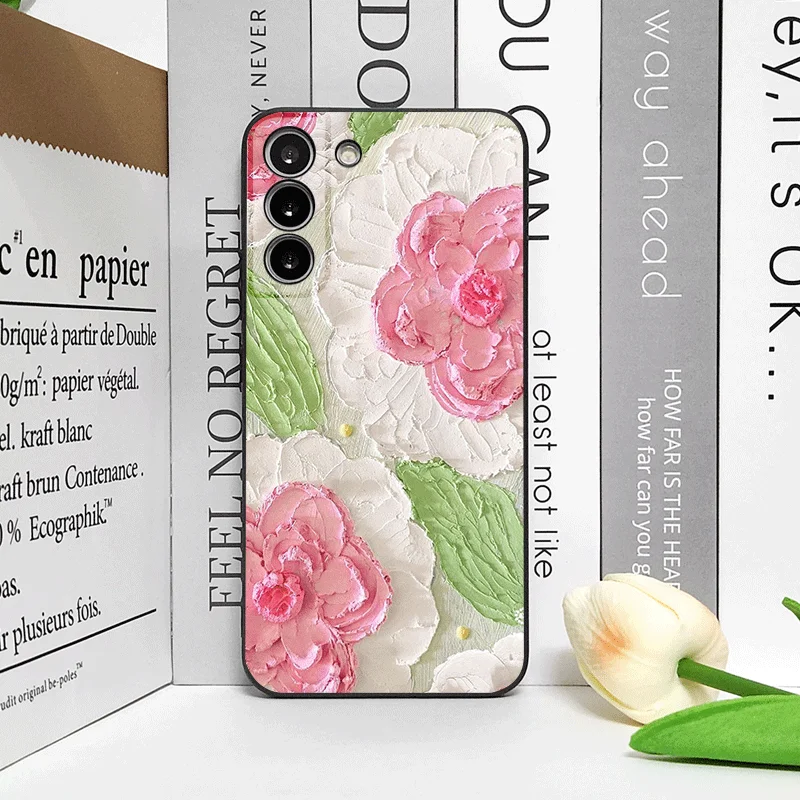 Artistic Floral Oil Painting Soft Silicone Phone Case Cover