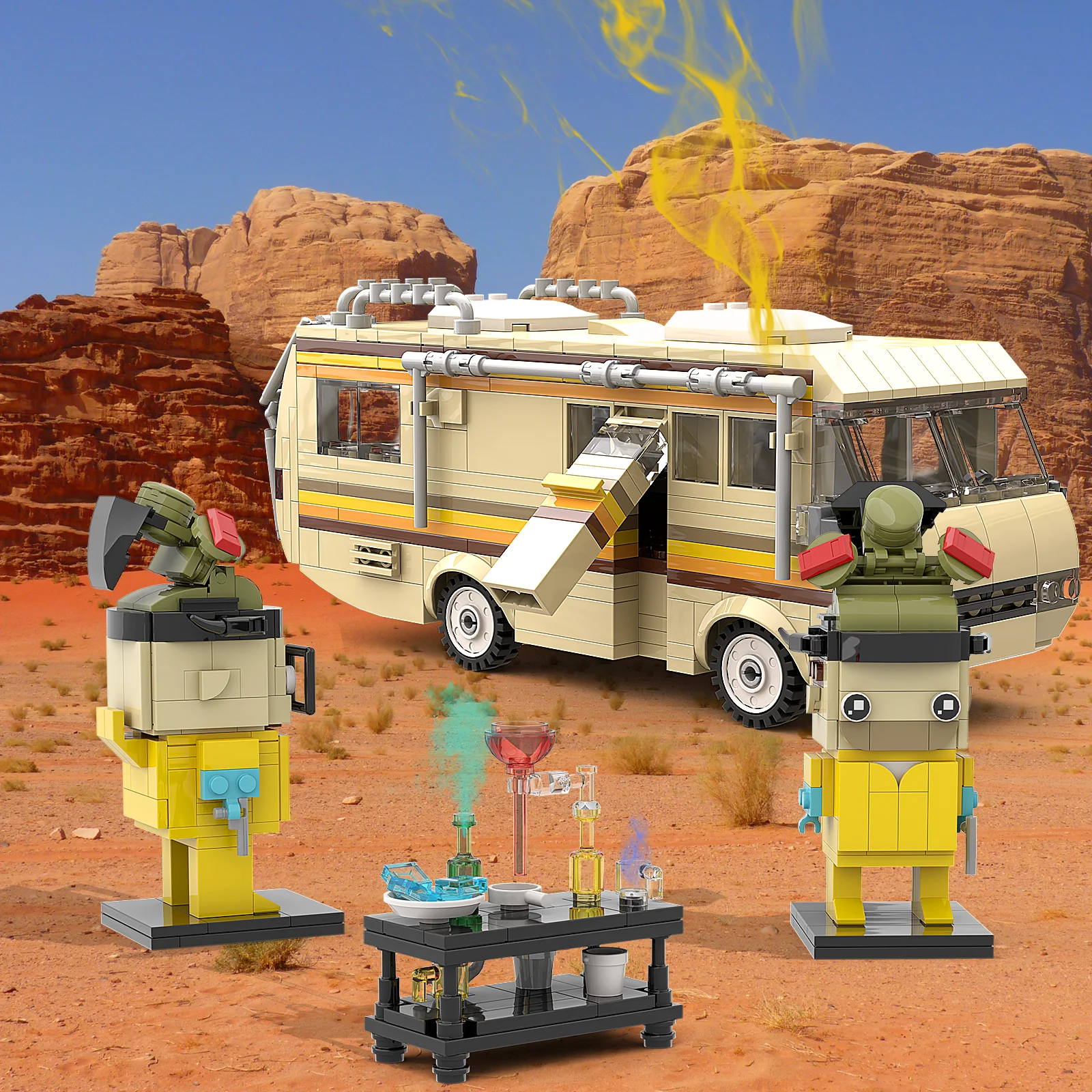 Breaking Bad Car Building Blocks Kit Walter White Pinkman Cooking Lab RV Vehicle 4 Breaking Bad Car Building Blocks Kit Walter White Pinkman Cooking Lab RV Vehicle