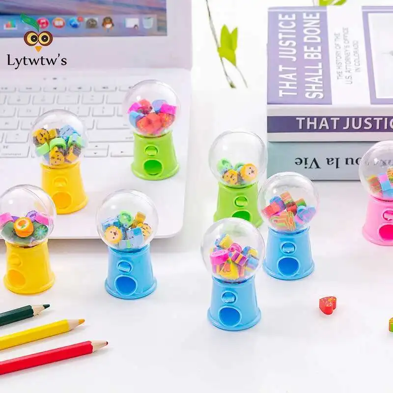 1 Set Cute Kawaii Creative Gashapon Pencil Fruit Rubber Erasers Gift Novelty School Office Supply Stationery Funny pencil eraser