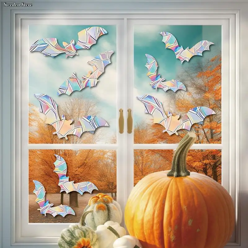 1 Set Rainbow Prism Electrostatic Glass Stickers PVC Butterfly Static Window Stickers Sun Catcher Home Decor Wall Decal window stickers